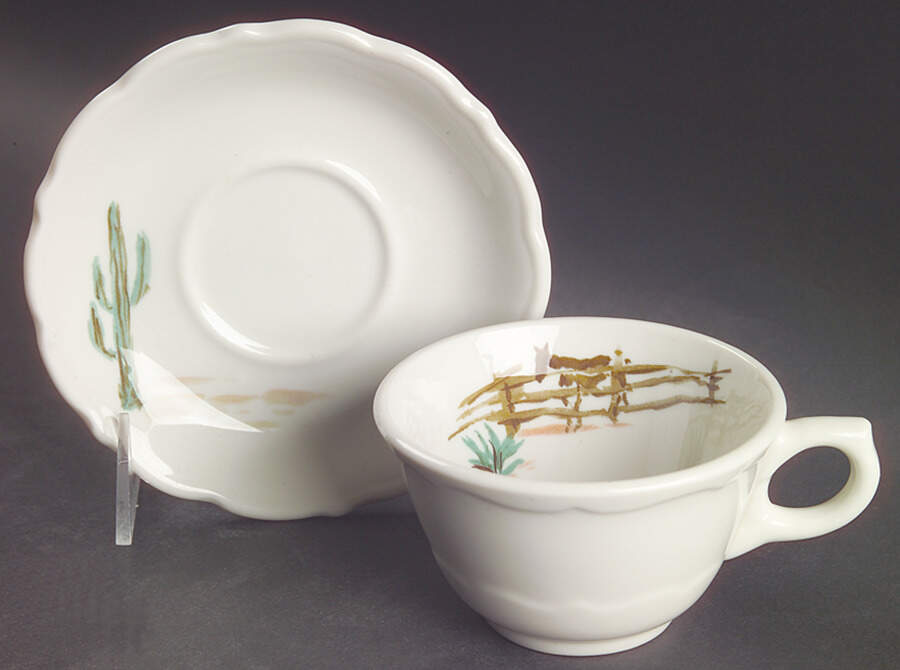 Sundown Flat Cup & Saucer Set by Syracuse-1