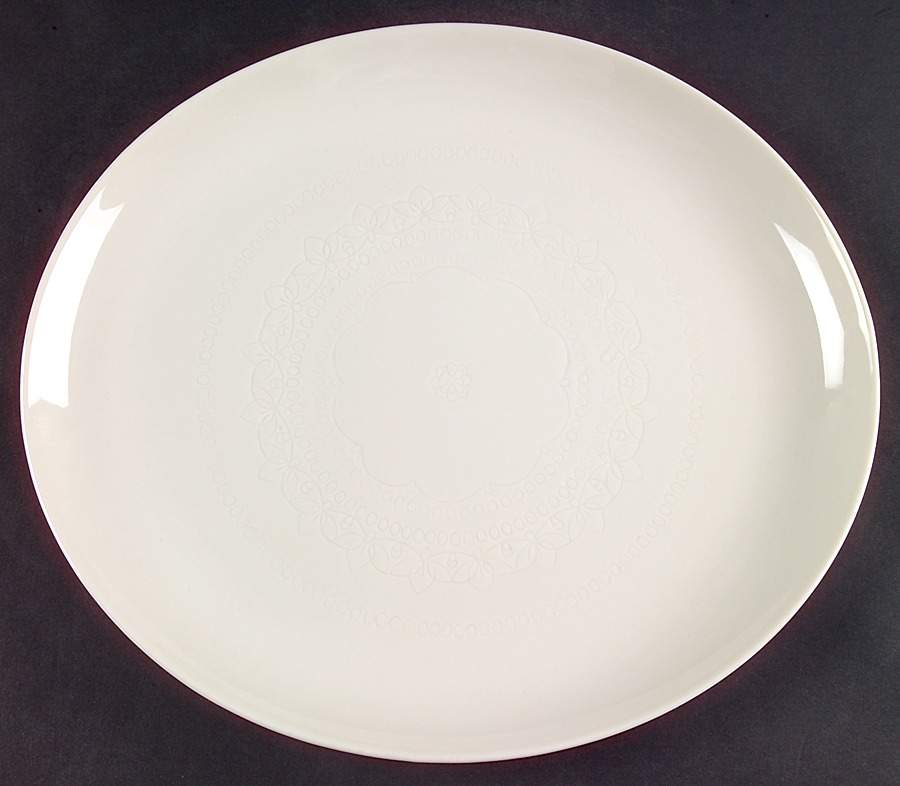 Surf White 12" Oval Serving Platter by Syracuse-1