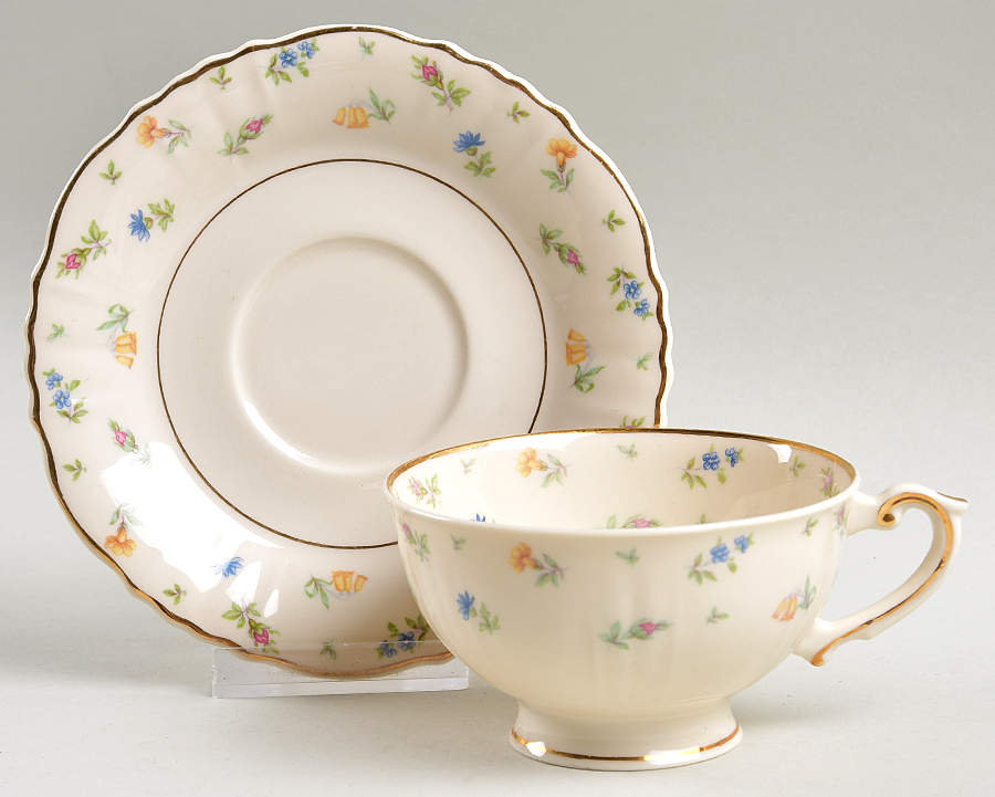 Suzanne Footed Cup & Saucer Set by Syracuse-1