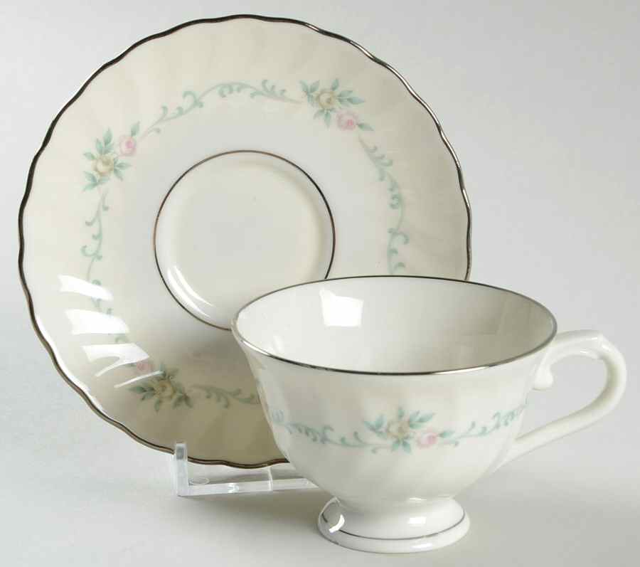 Sweetheart Footed Demitasse Cup & Saucer Set by Syracuse-1