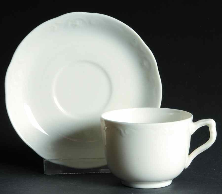 Plymouth Flat Demitasse Cup & Saucer Set by Syracuse-1
