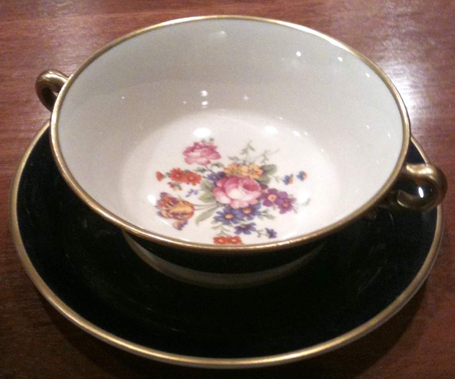 SY8 Footed Cream Soup Bowl & Saucer Set by Syracuse-1