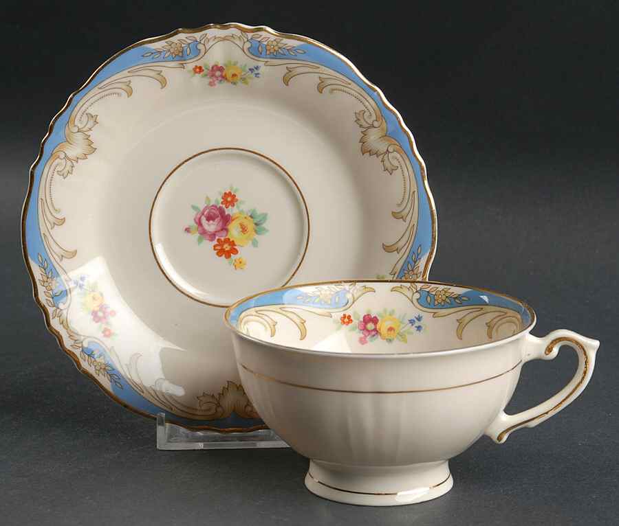 Symphony Footed Cup & Saucer Set by Syracuse-1