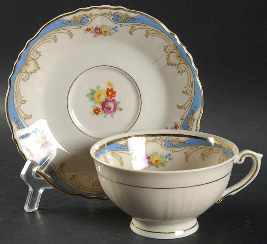 Symphony Footed Cup & Saucer Set by Syracuse-1