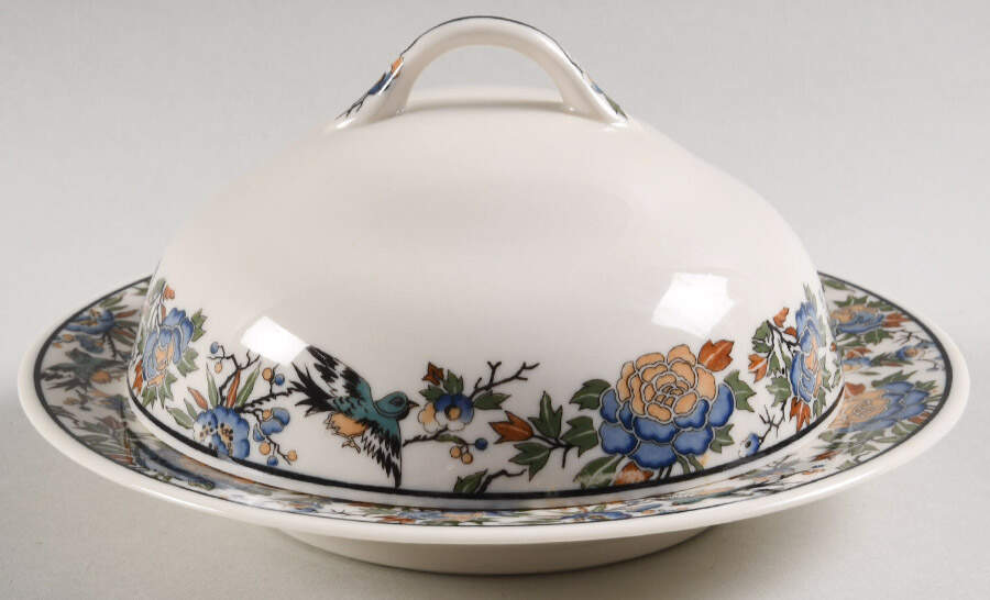 Tapestry Round Covered Butter by Syracuse-1