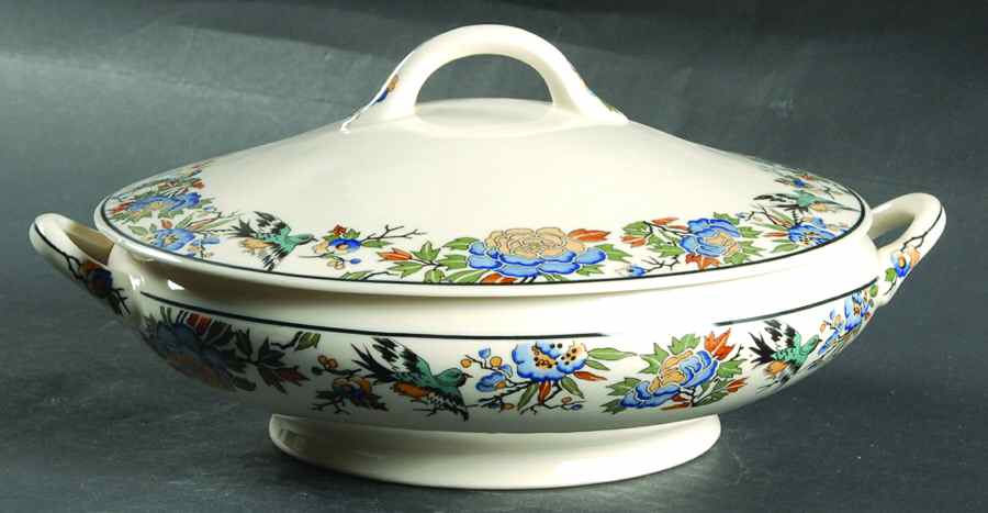 Tapestry Round Covered Vegetable by Syracuse-1