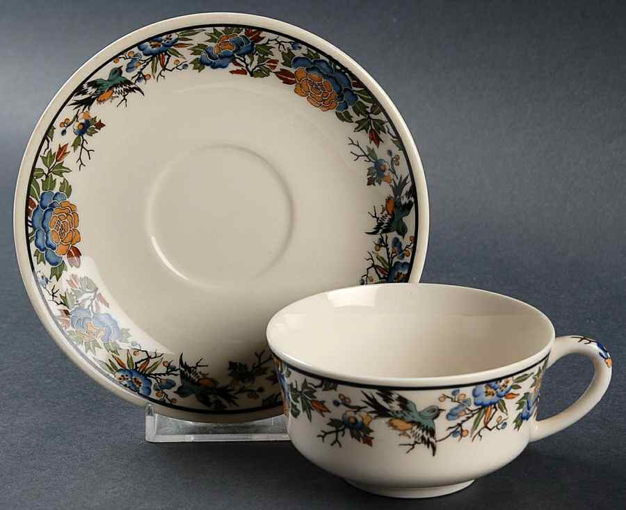 Tapestry 2" Flat Cup & Saucer Set by Syracuse-1