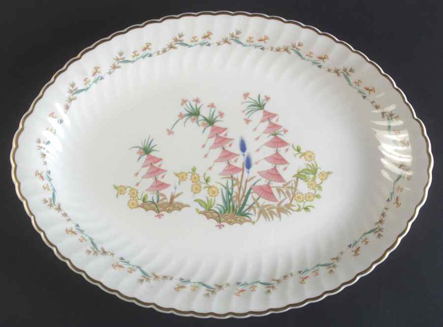 Temple Bells 16" Oval Serving Platter by Syracuse-1