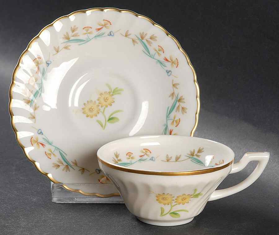 Temple Bells Flat Demitasse Cup & Saucer Set by Syracuse-1