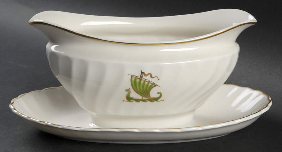 Viking Gravy Boat with Attached Underplate by Syracuse-1