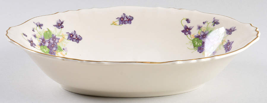 Violets 10" Oval Vegetable Bowl by Syracuse-1