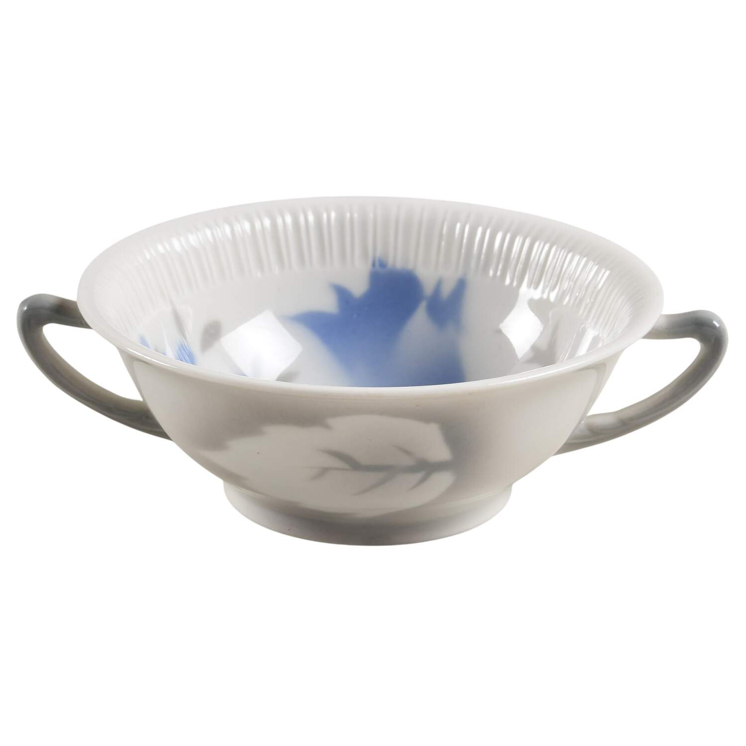 Vogue Blue Footed Cream Soup Bowl by Syracuse-1