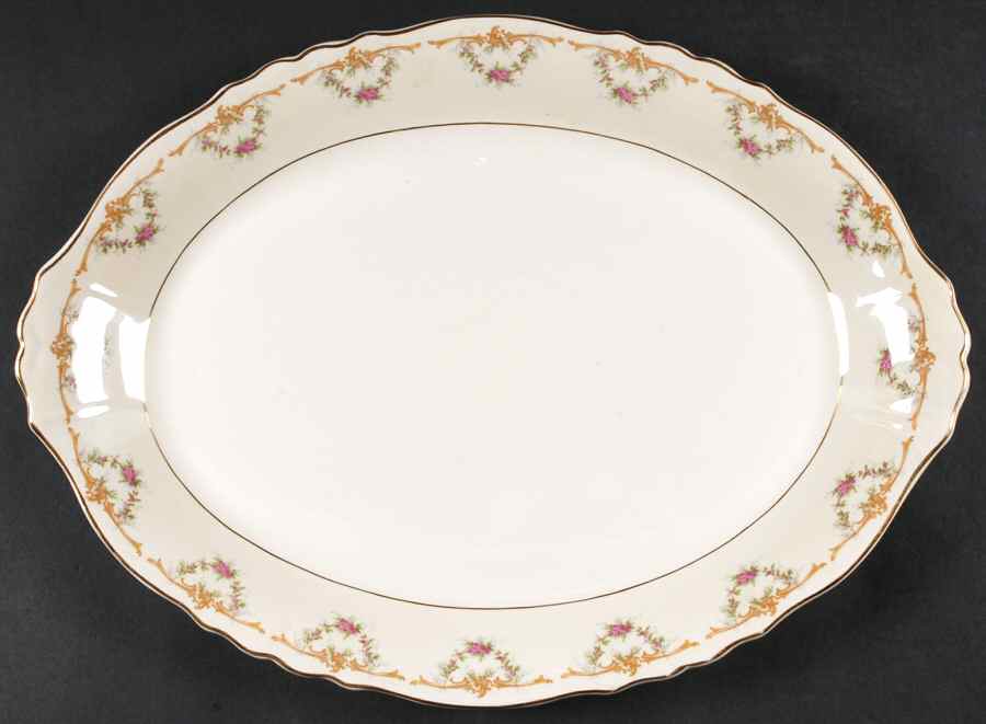 Wardell 16" Oval Serving Platter by Syracuse-1