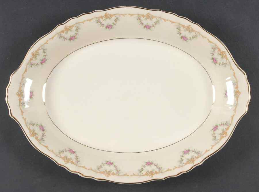 Wardell 12" Oval Serving Platter by Syracuse-1