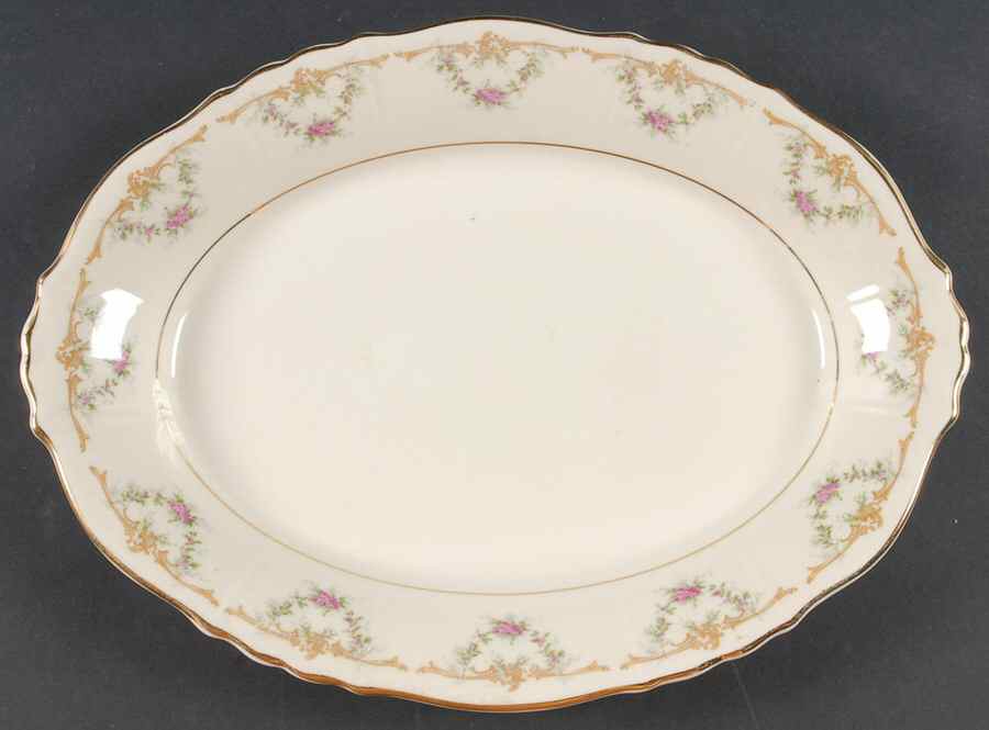 Wardell 14" Oval Serving Platter by Syracuse-1