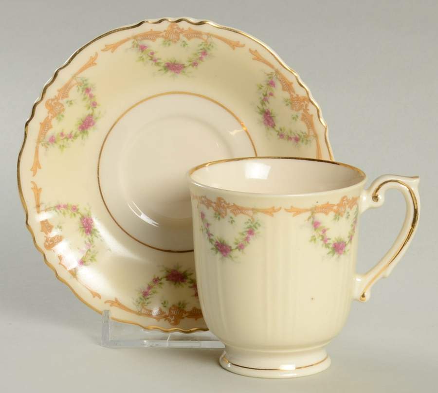 Wardell Footed Demitasse Cup & Saucer Set by Syracuse-1