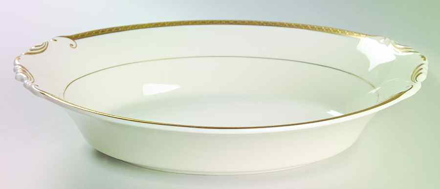 Wayne (No Color Band) 10" Oval Vegetable Bowl by Syracuse-1