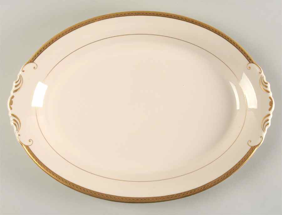 Wayne (No Color Band) 16" Oval Serving Platter by Syracuse-1
