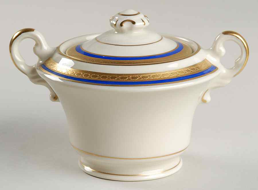 Wayne Blue (Fine China) Sugar Bowl & Lid by Syracuse-1