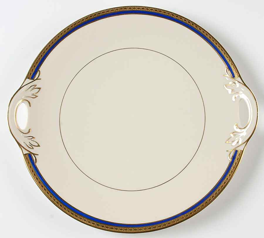 Wayne Blue (Fine China) Handled Cake Plate by Syracuse-1