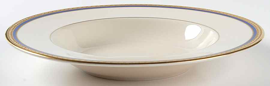 Wayne Blue (Fine China) Rim Soup Bowl by Syracuse-1