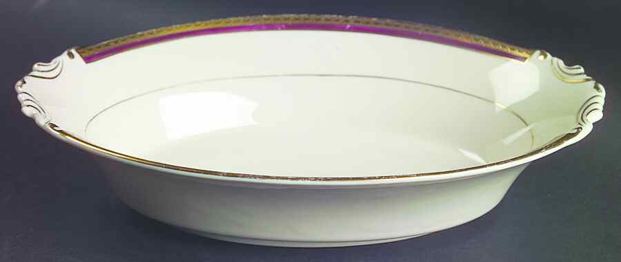 Wayne Maroon 10" Oval Vegetable Bowl by Syracuse-1