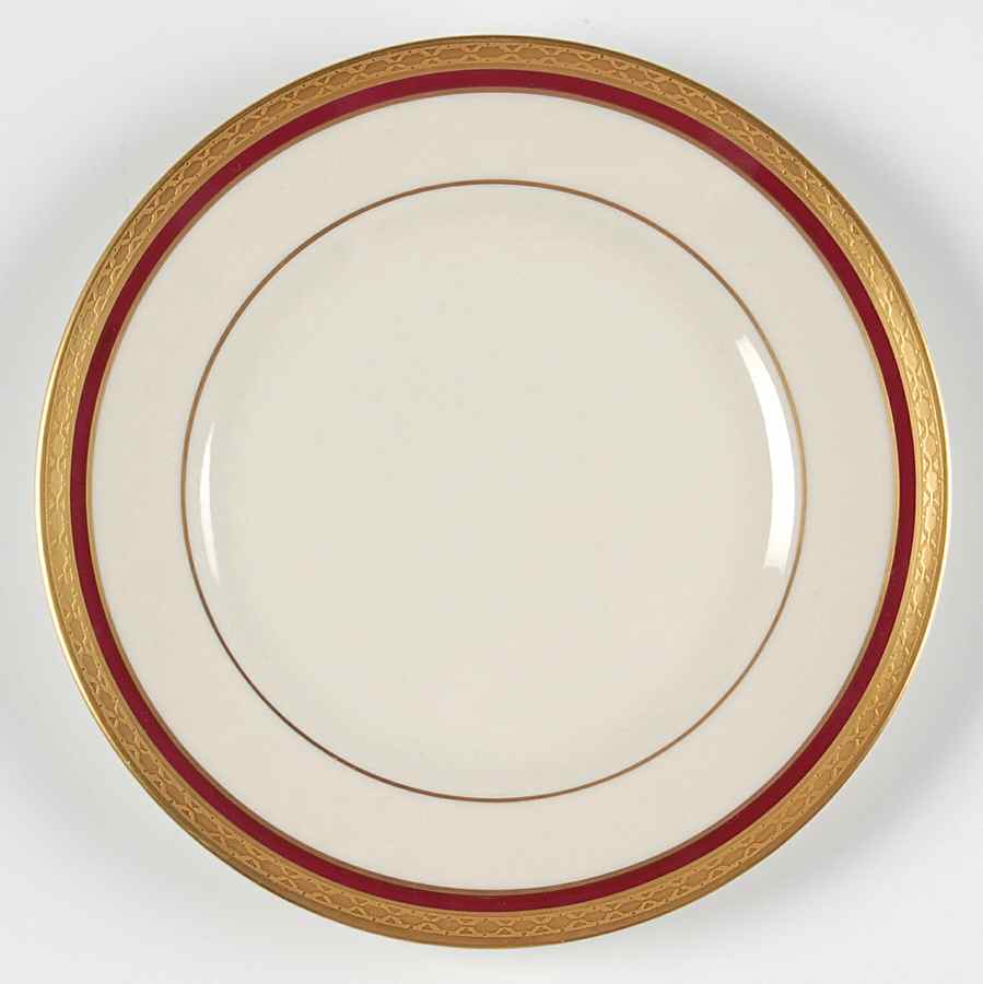 Wayne Maroon Bread & Butter Plate by Syracuse-1