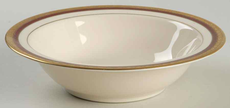 Wayne Maroon Rim Cereal Bowl by Syracuse-1