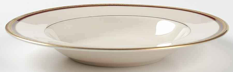 Wayne Maroon Rim Soup Bowl by Syracuse-1