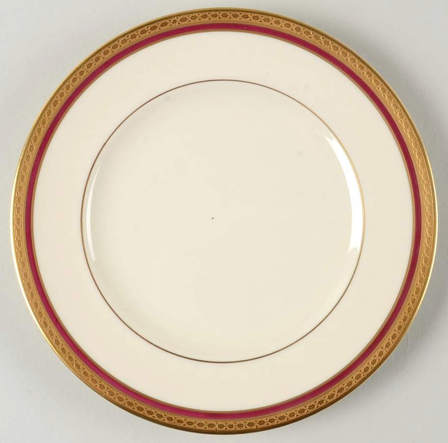 Wayne Maroon Salad Plate by Syracuse-1