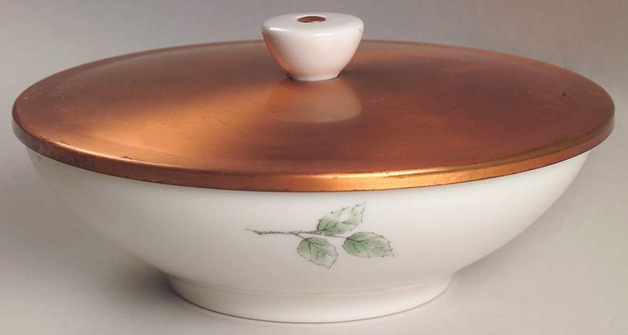 Wayside 9" Round Covered Vegetable with Copper Lid by Syracuse-1