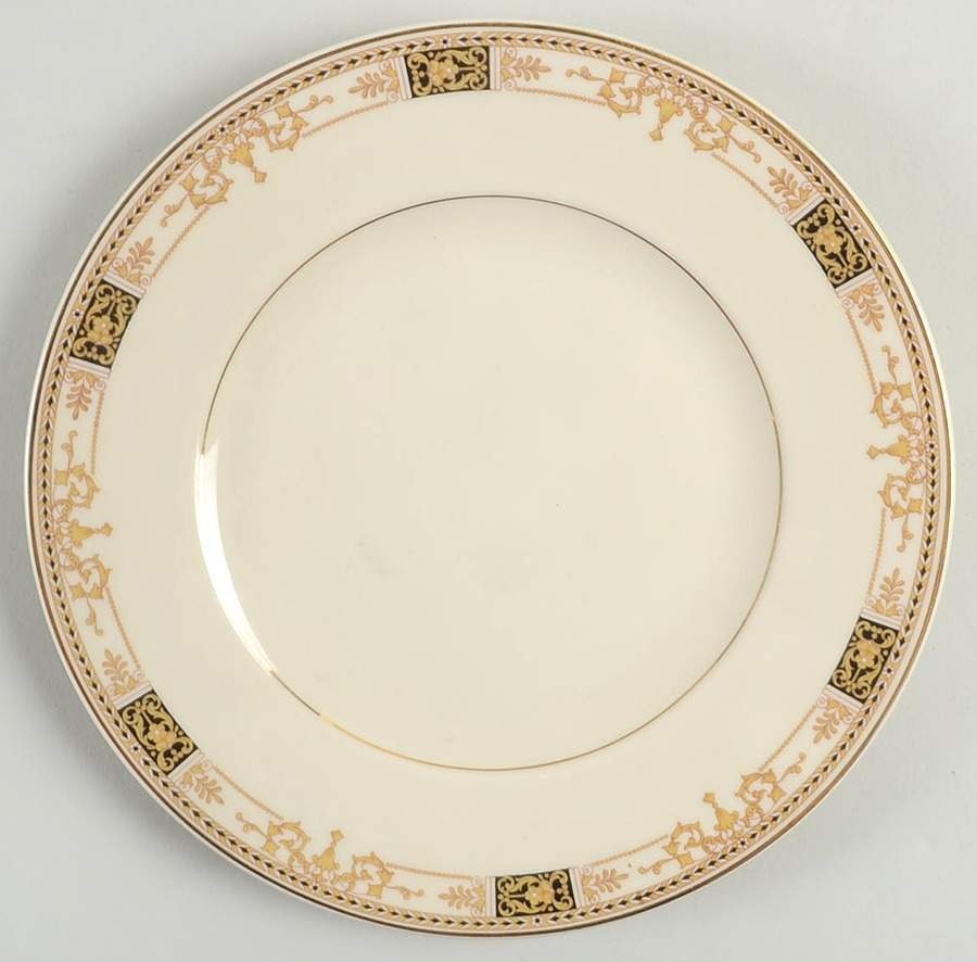 Webster (Old Ivory, Gold Trim) Luncheon Plate by Syracuse-1