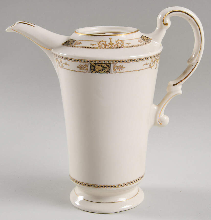 Webster (Old Ivory, Gold Trim) Coffee Pot No Lid by Syracuse-1