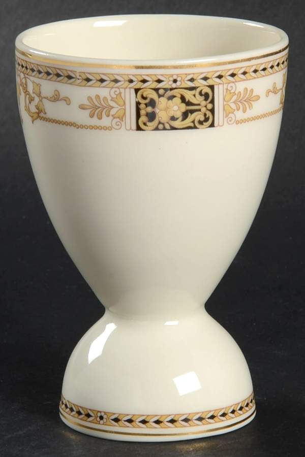 Webster (Old Ivory, Gold Trim) Double Egg Cup by Syracuse-1