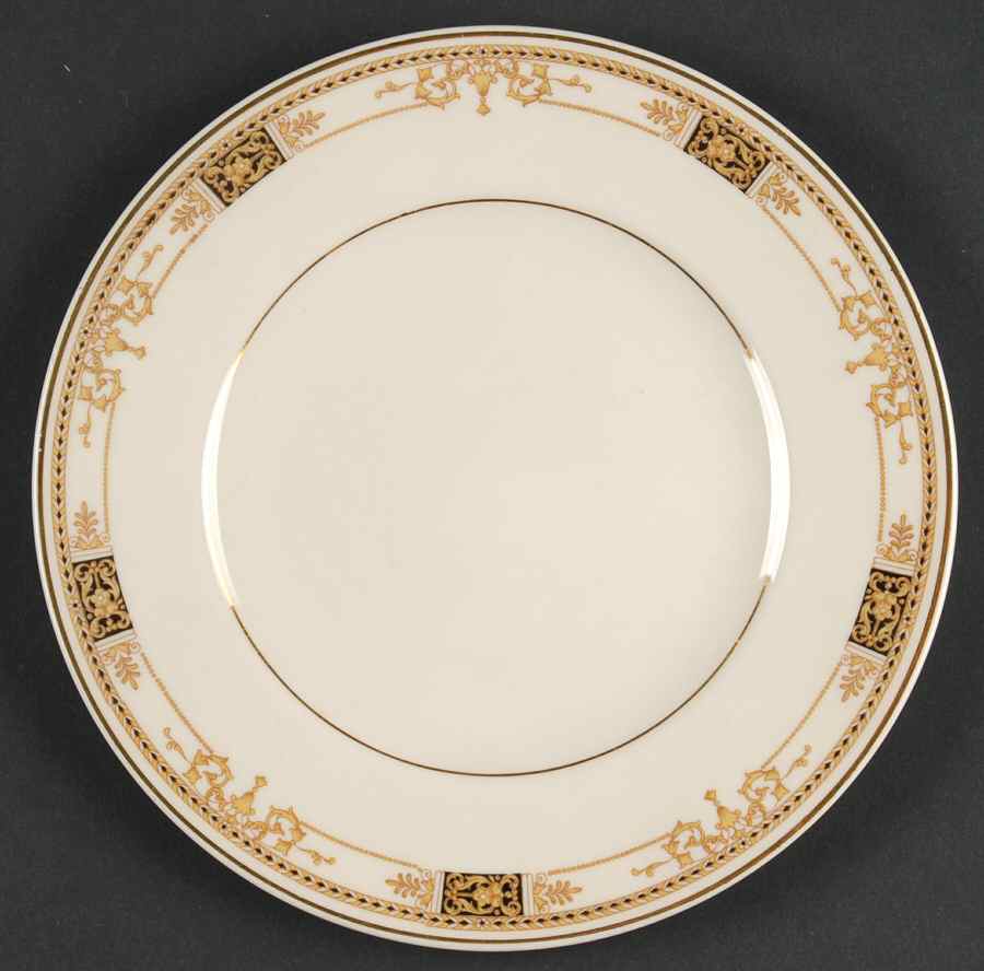 Webster (Old Ivory, Gold Trim) Dessert/Pie Plate by Syracuse-1