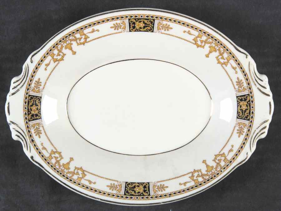 Webster (Old Ivory, Gold Trim) Relish/Gravy Underplate by Syracuse-1