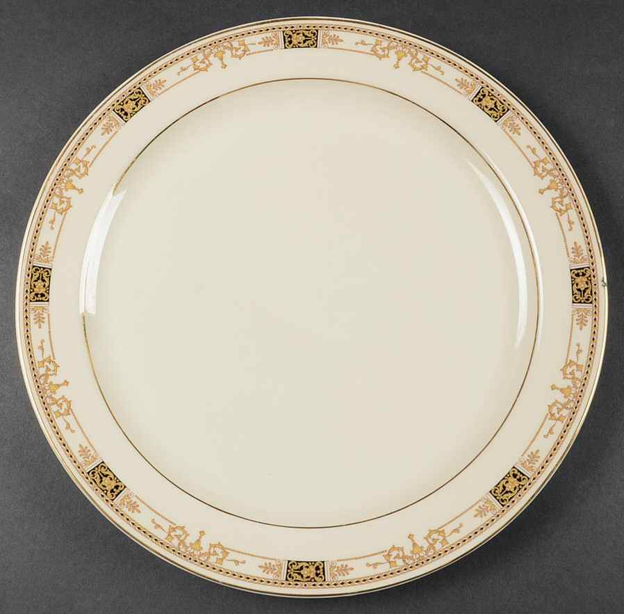 Webster (Old Ivory, Gold Trim) 12" Chop Plate (Round Platter) by Syracuse-1