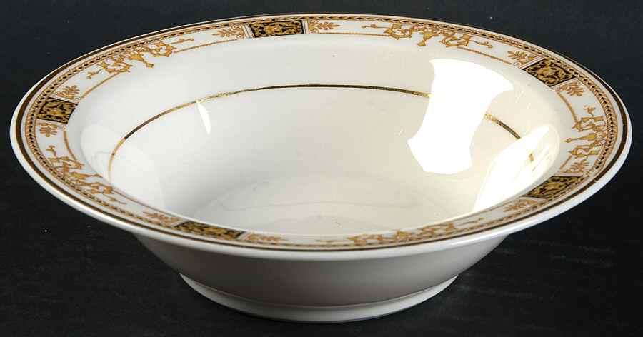 Webster (Old Ivory, Gold Trim) Rim Cereal Bowl by Syracuse-1