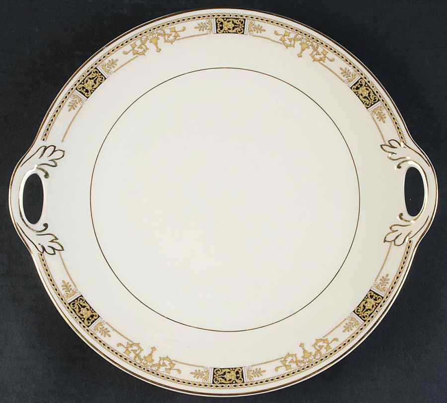 Webster (Old Ivory, Gold Trim) Handled Cake Plate by Syracuse-1