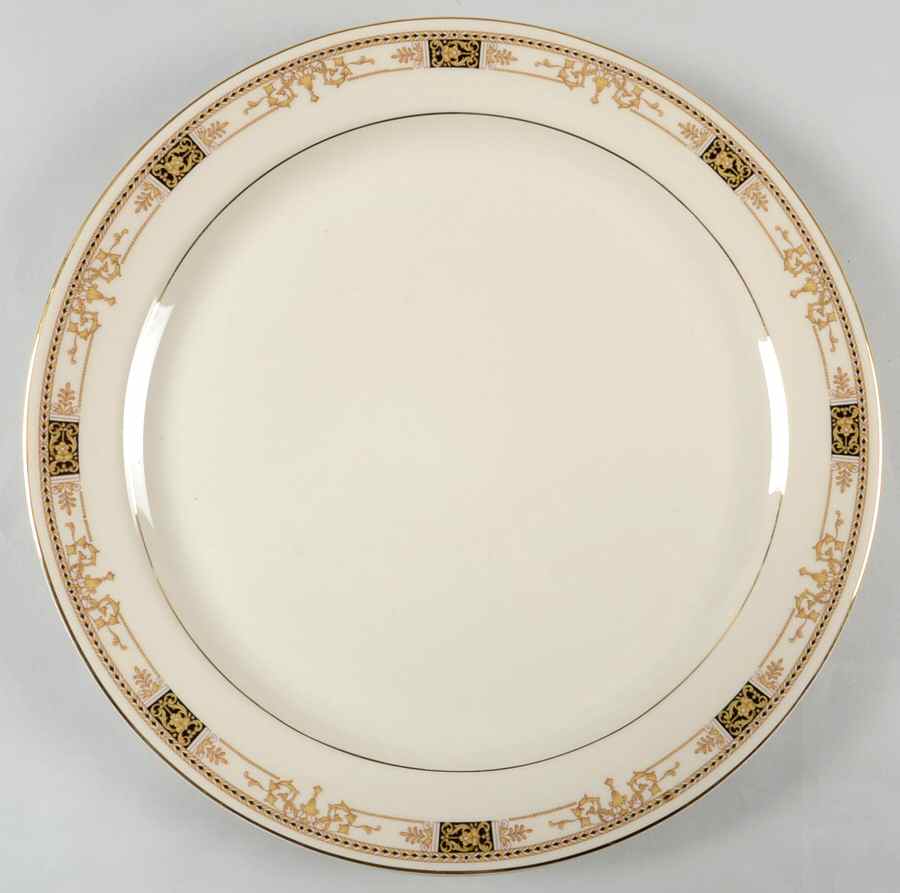 Webster (Old Ivory, Gold Trim) 12" Chop Plate (Round Platter) by Syracuse-1