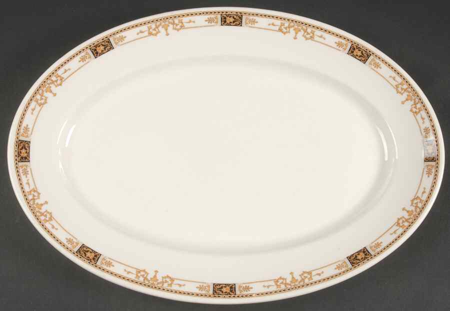 Webster (Restaurant, Cream, No Trim) 14" Oval Serving Platter by Syracuse-1