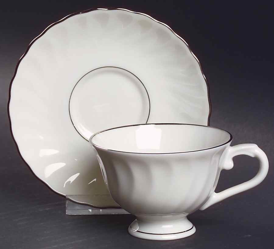 Wedding Ring Footed Demitasse Cup & Saucer Set by Syracuse-1