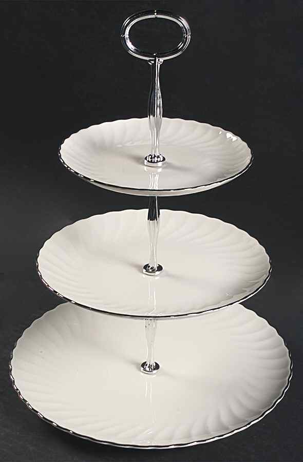 Wedding Ring 13 7/8"-14 1/4" 3-Tiered Serving Tray(DP,SP,BB) HC by Syracuse-1