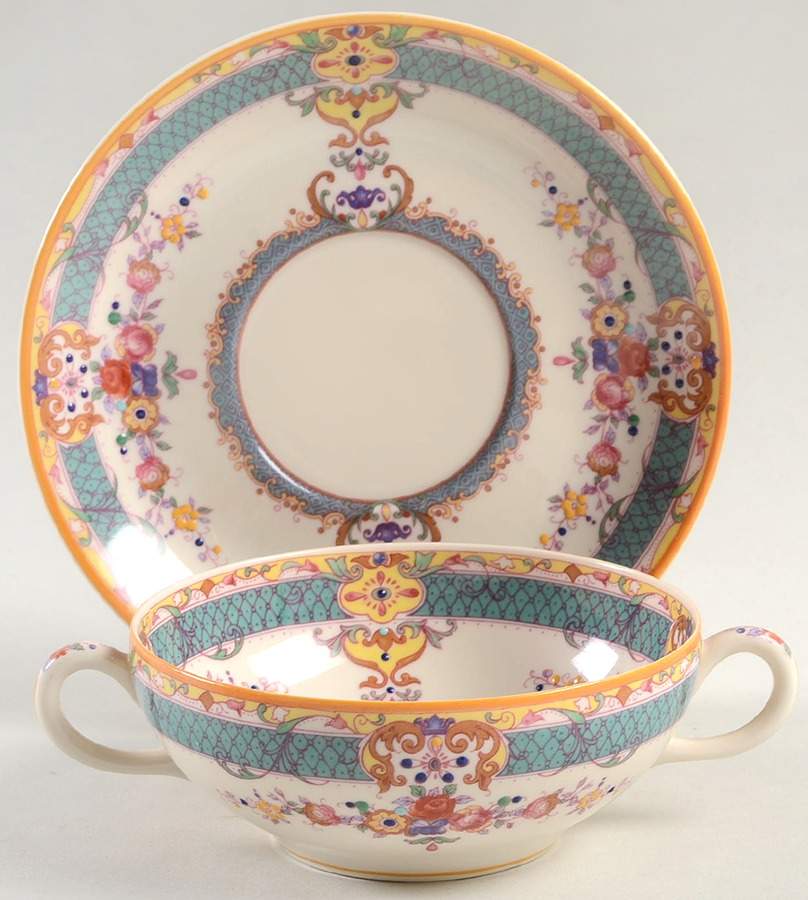 The Whitby Flat Cream Soup Bowl & Saucer Set by Syracuse-1