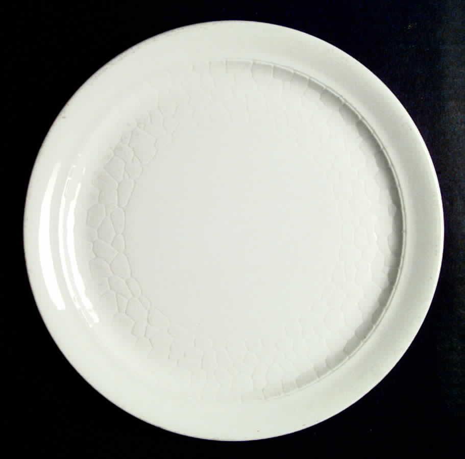 White On White Dinner Plate by Syracuse-1