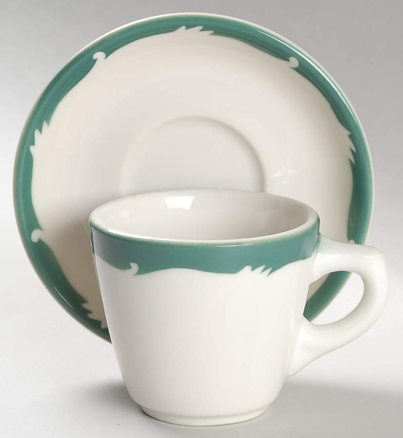 Wintergreen Flat Cup & Saucer Set by Syracuse-1