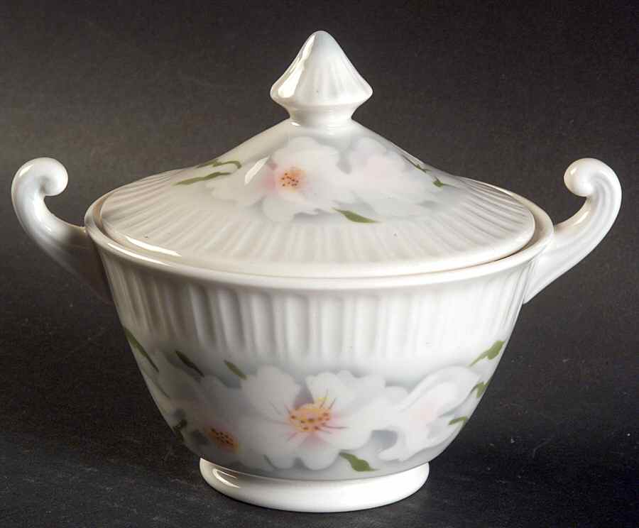 Wild Roses Sugar Bowl & Lid by Syracuse-1