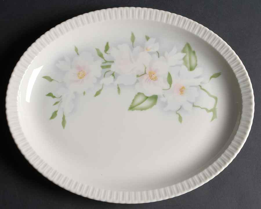 Wild Roses 13" Oval Serving Platter by Syracuse-1