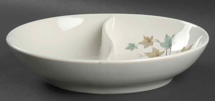Woodbine 10" Oval Divided Vegetable Bowl by Syracuse-1