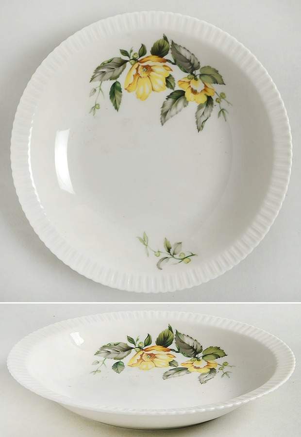 Yellow Roses Rim Soup Bowl by Syracuse-1